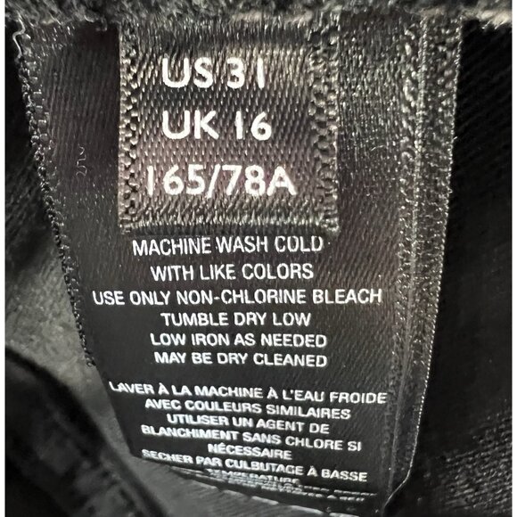 We The Free People Size 31 Flare Jeans Black Stretch Pull On - Picture 9 of 13